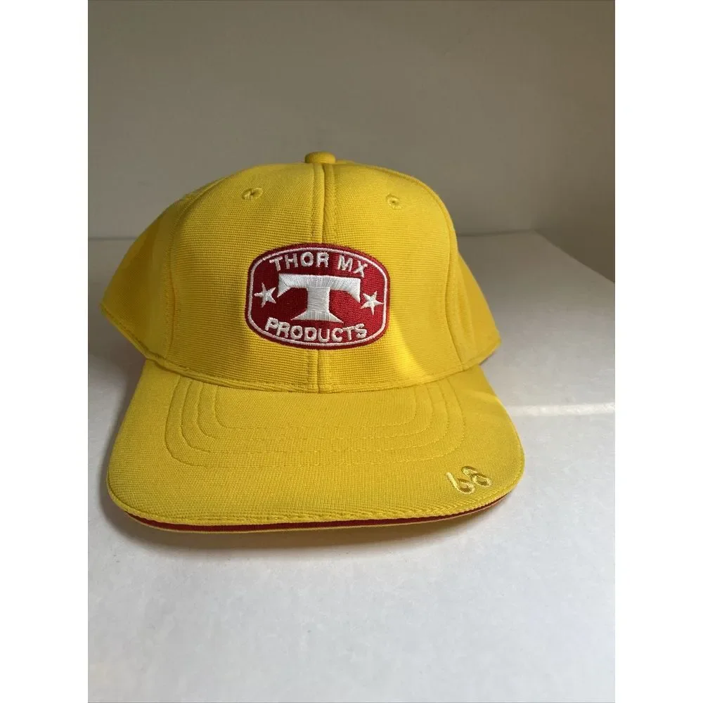 Thor Motocross MX Hat Cap Adjustable Yellow‎ New